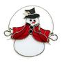 Snowman With Jacket Suncatcher