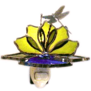 Dragonfly And Yellow Flower Night Light