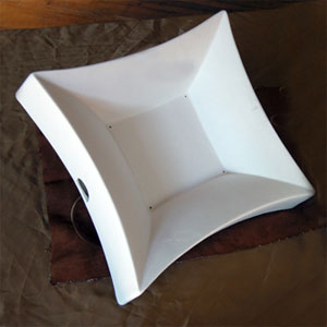 10 Flared Square Bowl