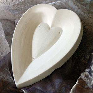 12 x 8-3/4 Heart Plate