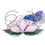 Butterfly And Flower Votive