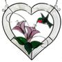 Hummingbird Crystal Heart Panel