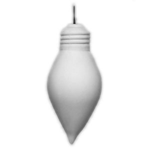 Bisque Tear Drop Ornaments - 6 Pack