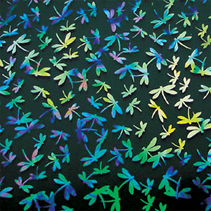 4 X 4 Dichroic Dragonfly On Thin Black Corckscrew - 90 Coe