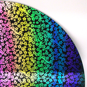 1/4 Sheet Dichroic Cherry Tree On Clear - 96 Coe