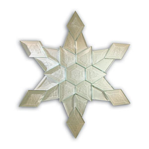 Glue Chip Snowflake Bevel Cluster