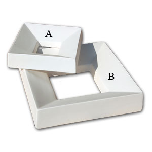 12 Square Arched Drop Ring