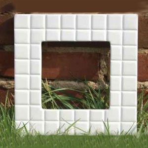 9-1/2 Square Holey Waffle Drop Ring