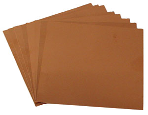4 Square Copper Embossing Sheets - 8 Pack, Supplies