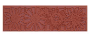 Four Flowers Designer Stamp, Ceramic Tools and Supplies