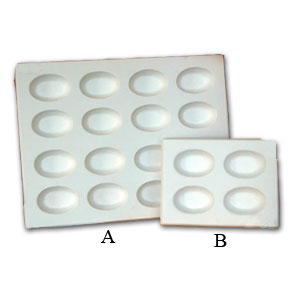 2 x 1-1/4 Ovals Casting Mold - 16 Ovals