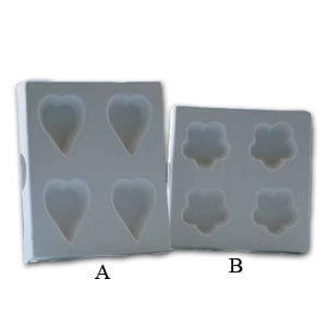 2 x 1-1/2 Hearts Casting Mold - 4 Hearts