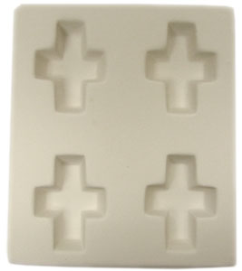 2 x 1-1/2 Crosses Casting Mold - 4 Crosses