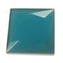 2 Square Turquoise Blue Facted Jewel