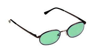 Black Titanium Frames - Light Green Lens
