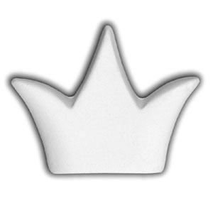 Bisque Embellishment Small Crowns - 12 Pack