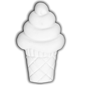 Bisque Embellishments Ice Cream Cones - 12 Pack