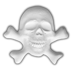 Bisque Embellishment Skull & Crossbones - 12 Pack