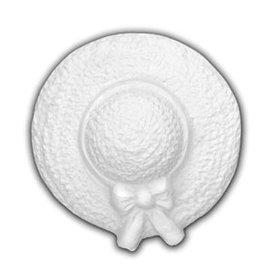 Bisque Emellishment Straw Hats - 12 Pack