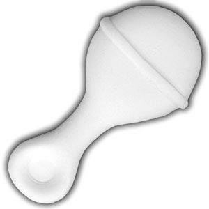 Bisque Embellishment Baby Rattles - 12 Pack