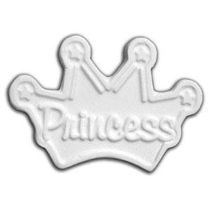 Bisque Embellishment Princess Crowns - 12 Pack