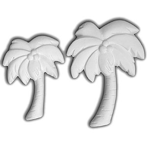Bisque Embellishment Palm Trees - 12 Pack