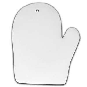 Bisque Mitten Ornament