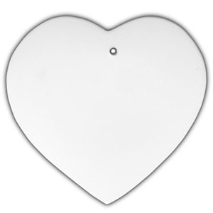 Bisque Heart Ornaments - 12 Pack