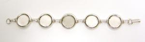 Alexa Silver Circle Cabochon Bracelet