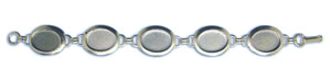 Alexa Silver Oval Cabochon Bracelet, Findings