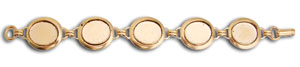Alexa Gold Small Circle Cabochon Bracelet, Resin Findings