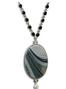 Alexa Oval Rosary Link Pendant Necklace