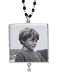 Alexa Square Rosary Link Pendant Necklace