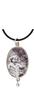 Alexa Oval Black Cord Pendant Necklace