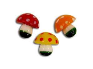Mushroom Glass Gems, CLEARANCE - Last Chance Items!