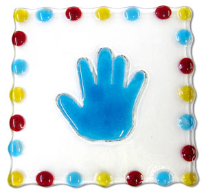Glass Handprint Project Kit, 96 COE Fusible Glass Clearance