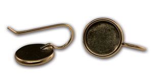 Small Antique Gold Plated Round Earrings