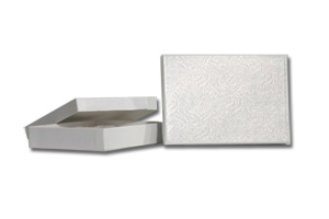 Swirl White Cardboard Ring or Earring Boxes, Gift Boxes