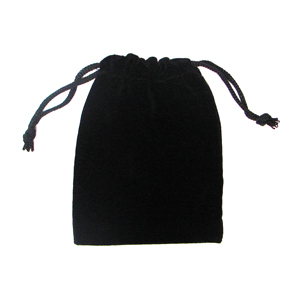 2-3/4 x 3 Black Velvet Pouches