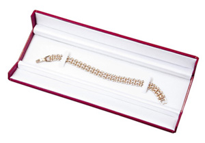 Red Leatherette Bracelet Boxes, Gift  Boxes
