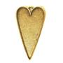 Gold Plated Primitive Heart Pendant - 4 Pack