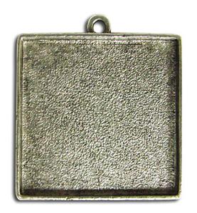 Silver Square Alexa Grande Pendant - 4 Pack, Findings