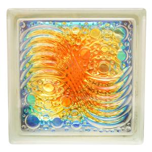 Water Ripple Dichroic Glass Block