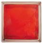 Cloudy Red Glass Block