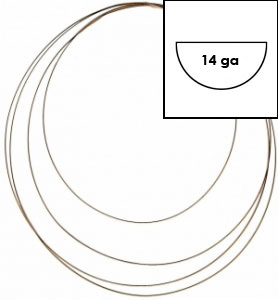 14 Gauge 12k Gold Filled Half Round Wire