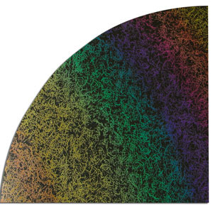 1/4 Sheet Dichroic Fiber On Thin Black Rainbow 2 - 96 Coe