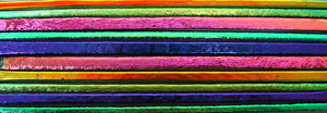 Hot Stix on Thin Black - 96 COE, Glass Strips - 96 coe