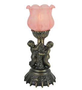 Twin Cherub Lamp