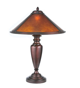 23 Van Erp Amber Mica Table Lamp�