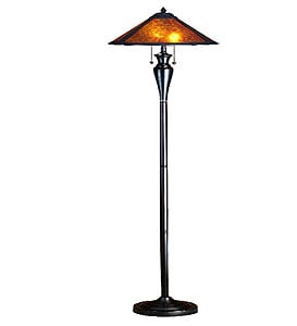 65 Van Erp Amber Mica Floor Lamp�